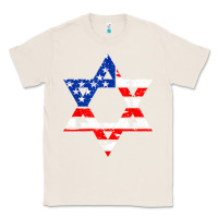 Natural hanukah american flag star of david   jewish chanukah t shirt Classic Tee - linhVisuals