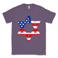 Lavender hanukah american flag star of david   jewish chanukah t shirt Classic Tee - linhVisuals