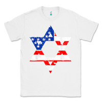 White hanukah american flag star of david   jewish chanukah t shirt Classic Tee - linhVisuals