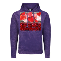 Cloud Purple valentine's day red hearts red leopard Vintage Hoodie - BarkalooDesign