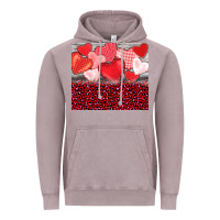 Vintage Zinc valentine's day red hearts red leopard Vintage Hoodie - BarkalooDesign