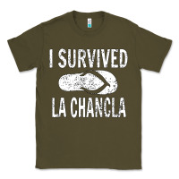 Army Green I survived la chancla Classic Tee - linhVisuals