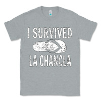 Heather Grey I survived la chancla Classic Tee - linhVisuals