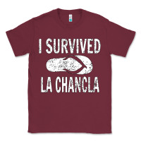 Burgundy I survived la chancla Classic Tee - linhVisuals