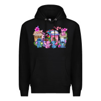 Black stitch with lilo coffee cups Premium Hoodie - AdoDesignShop