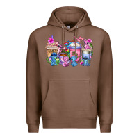 Chestnut stitch with lilo coffee cups Premium Hoodie - AdoDesignShop