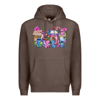 Coffee stitch with lilo coffee cups Premium Hoodie - AdoDesignShop