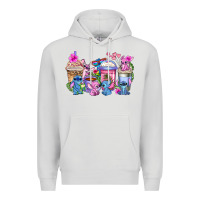Dove Grey stitch with lilo coffee cups Premium Hoodie - AdoDesignShop