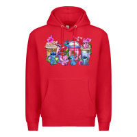 Red stitch with lilo coffee cups Premium Hoodie - AdoDesignShop