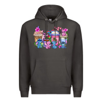 Smoke stitch with lilo coffee cups Premium Hoodie - AdoDesignShop