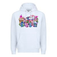 White stitch with lilo coffee cups Premium Hoodie - AdoDesignShop