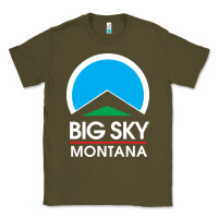 Army Green big sky montana Classic Tee - linhVisuals