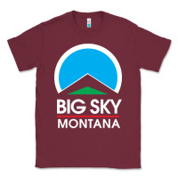 Burgundy big sky montana Classic Tee - linhVisuals