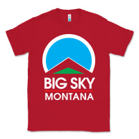Red big sky montana Classic Tee - linhVisuals