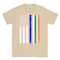 Mushroom irish american flag thin blue line police st. patrick's day long sleev Classic Tee - linhVisuals