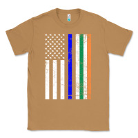 Toasted Coconut irish american flag thin blue line police st. patrick's day long sleev Classic Tee - linhVisuals