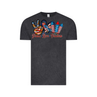 Vintage Black peace love freedom Vintage Tee - RacoonDesign