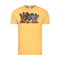 Vintage Mustard peace love freedom Vintage Tee - RacoonDesign