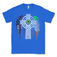 True Royal irish american usa flag celtic cross st patrick's day premium t shirt Classic Tee - linhVisuals
