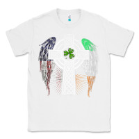 White irish american usa flag celtic cross st patrick's day premium t shirt Classic Tee - linhVisuals