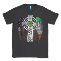Smoke irish american usa flag celtic cross st patrick's day premium t shirt Classic Tee - linhVisuals