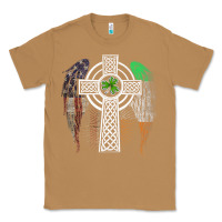 Toasted Coconut irish american usa flag celtic cross st patrick's day premium t shirt Classic Tee - linhVisuals