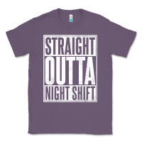 Lavender straight outta night shift Classic Tee - linhVisuals