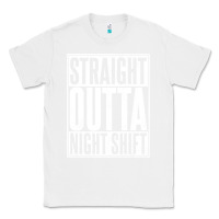 White straight outta night shift Classic Tee - linhVisuals