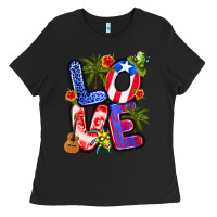 Black puerto rico love Ladies Tee - Artiststas