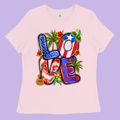Puerto Rico Love Ladies Tee Designed By Artiststas