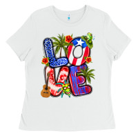 White puerto rico love Ladies Tee - Artiststas