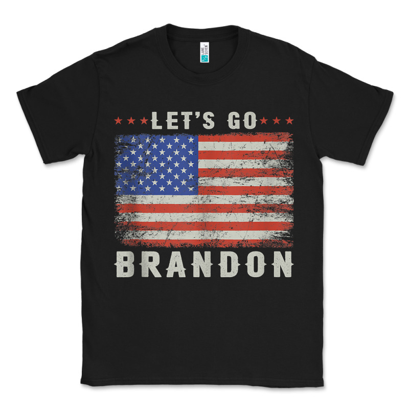 Let’s Go Brandon Funny Vintage American Flag Tank Top Classic Tee by linhVisuals | Teevron