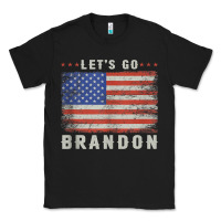 Black let’s go brandon funny vintage american flag tank top Classic Tee - linhVisuals