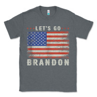 Charcoal Heather let’s go brandon funny vintage american flag tank top Classic Tee - linhVisuals