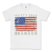 White let’s go brandon funny vintage american flag tank top Classic Tee - linhVisuals