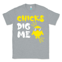 Heather Grey chicks dig me Classic Tee - linhVisuals