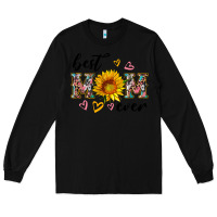 Black best mom ever with sunflower Long Sleeve Tee - Artiststas