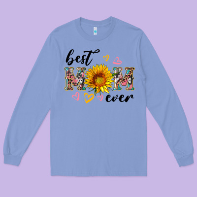 Best Mom Ever With Sunflower Long Sleeve Tee Designed By Artiststas