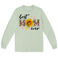 Matcha best mom ever with sunflower Long Sleeve Tee - Artiststas