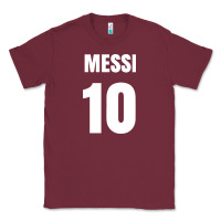 Burgundy messi 10 Classic Tee - linhVisuals