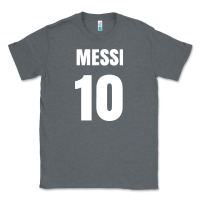Charcoal Heather messi 10 Classic Tee - linhVisuals