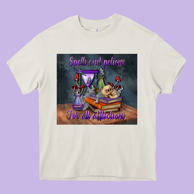 Spells And Potions For All Afflictions Tumbler Heavy Core Tee Designed By Bundleandbundleshop