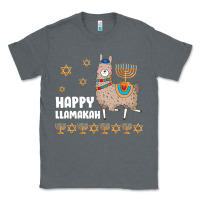 Charcoal Heather happy llamakah llama withorah jewish Classic Tee - linhVisuals