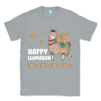 Heather Grey happy llamakah llama withorah jewish Classic Tee - linhVisuals