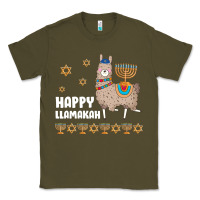 Army Green happy llamakah llama withorah jewish Classic Tee - linhVisuals
