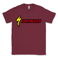 Burgundy Specialized Bikes Bicycle Classic Tee - linhVisuals