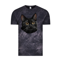 Cloud Black Bombay Cat Face Vintage Tee - LillyAllenDesigns
