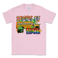 Bubblegum Pink Loads of luck with school bus St. Patrick's Day Classic Tee - FaDigitalArtStudio