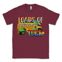 Burgundy Loads of luck with school bus St. Patrick's Day Classic Tee - FaDigitalArtStudio