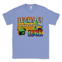 Colony Blue Loads of luck with school bus St. Patrick's Day Classic Tee - FaDigitalArtStudio